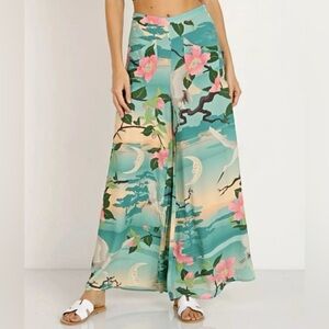 Spell and the Gypsy Wide Leg Pant printed Moon Egret Rare! Size XS